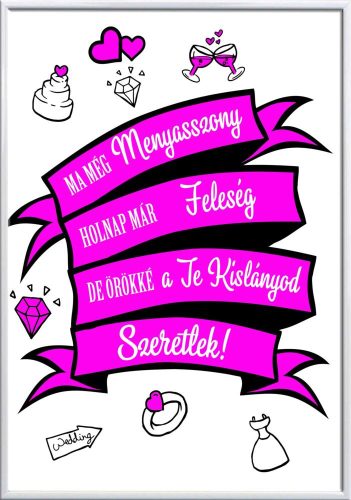 Falikép-örökké-a-te-kislányod-esküvői-ajándék-módosítható-felirattal