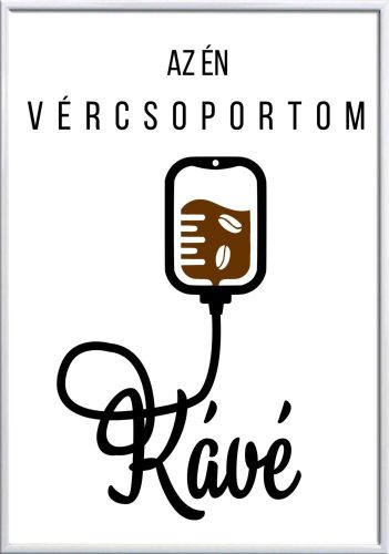 Falikép-vércsoportom-kávé-módosítható-felirattal