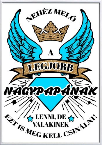 Falikép-nehéz-meló-nagypapának-lenni-módosítható-felirattal