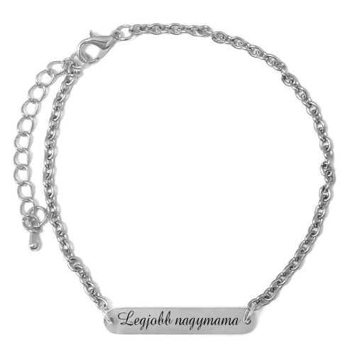 Legjobb-Nagymama-feliratú-karkötő-tüköracél-fémlappal