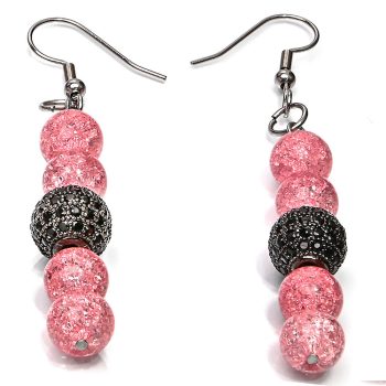 hegyikristály-fülbevaló