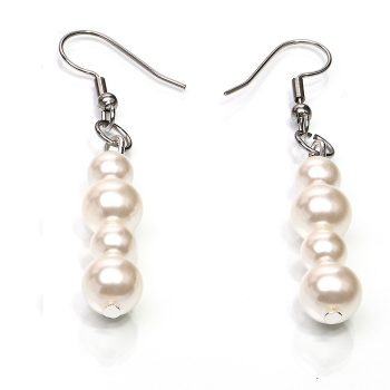 kagylógyöngy-fülbevaló