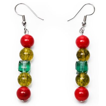 peridot-és-korall-fülbevaló