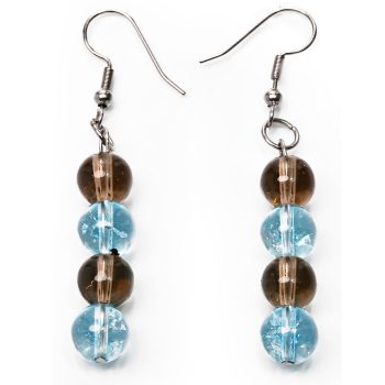 topáz-és-füstkvarc-fülbevaló