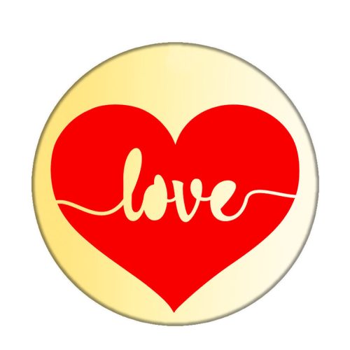 love-acél-kitűző