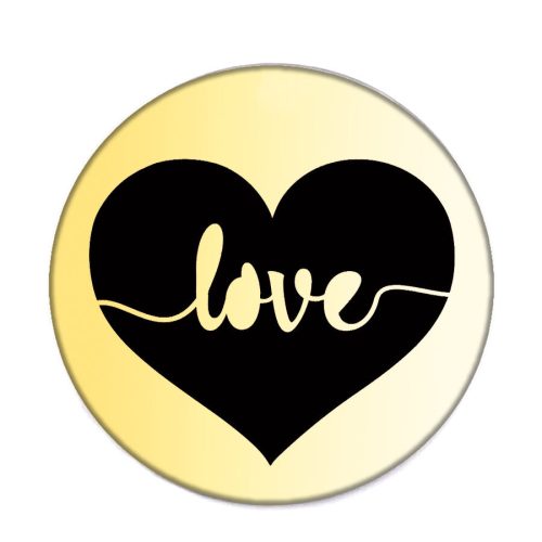 love-acél-kitűző