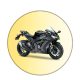 Kawasaki-acél-kitűző