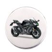 Kawasaki-acél-kitűző