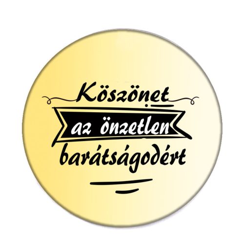 köszönet-acél-kitűző