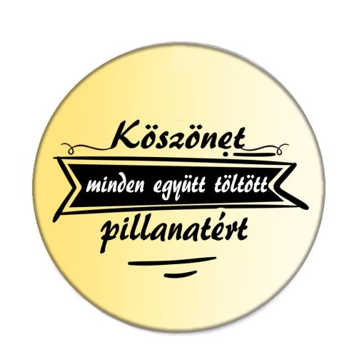 köszönet-acél-kitűző