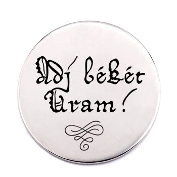 adj-békét-uram-acél-kitűző