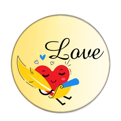 love-acél-kitűző