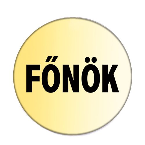 főnök-acél-kitűző
