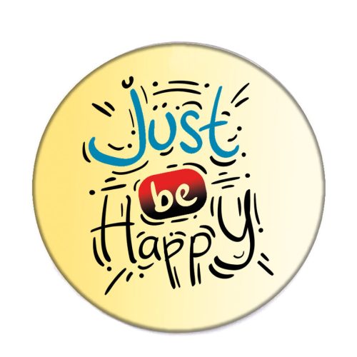 be-happy-acél-kitűző