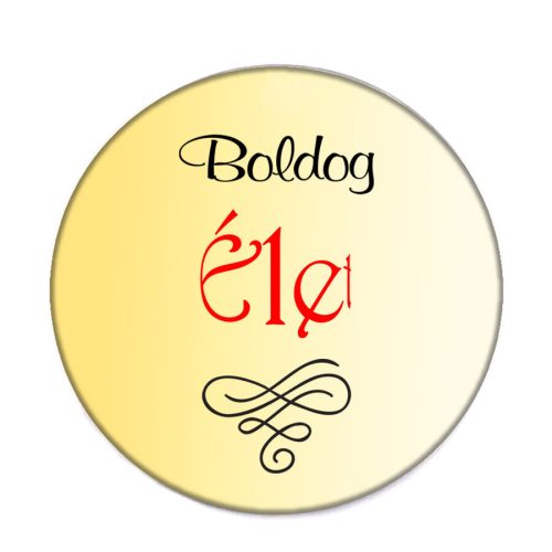 boldog-élet-acél-kitűző
