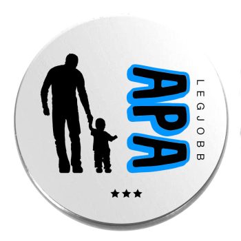 Acél-legjobb-apa-kitűző