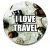 Acél-i-love-travel-kitűző