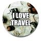 Acél-i-love-travel-kitűző