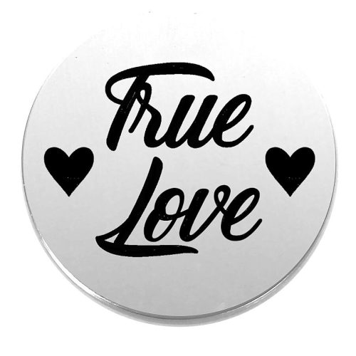 Acél-true-love-kitűző