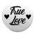 Acél-true-love-kitűző