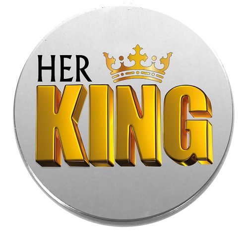 Acél-her-king-kitűző