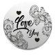Acél-love-you-kitűző