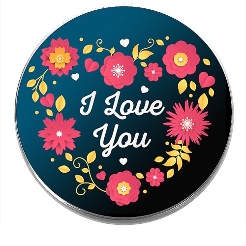 Acél-i-love-you-kitűző