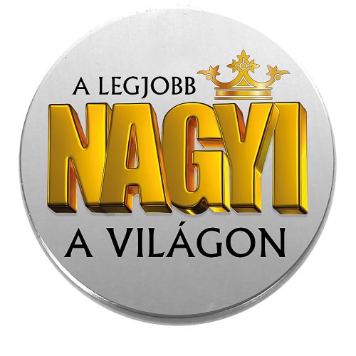 Acél-legjobb-nagyi-kitűző