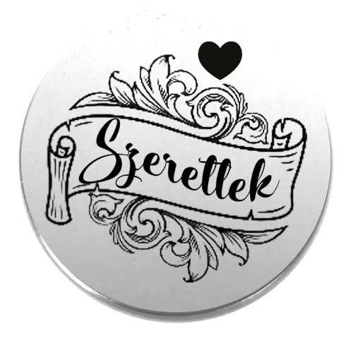 Acél-szeretlek-kitűző
