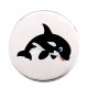 Orca-acél-kitűző