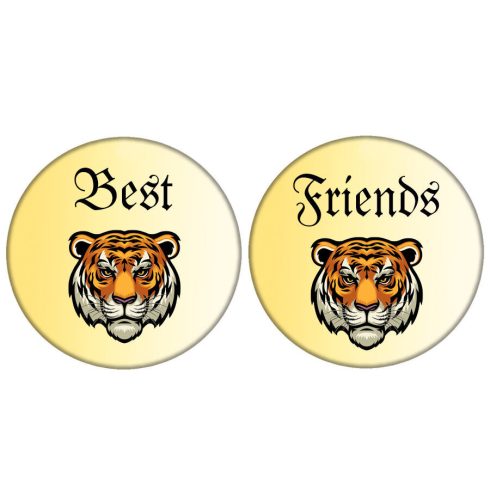tigrises-páros-best-friends-acél-kitűző