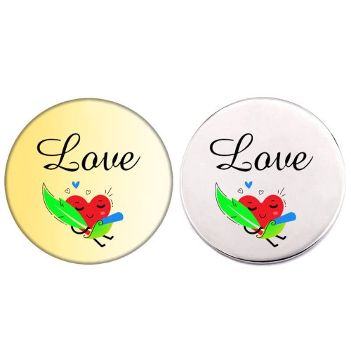 Páros-Love-Acél-exkluzív-kitűző
