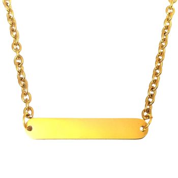 Nyaklánc-tüköracél-lapocskával