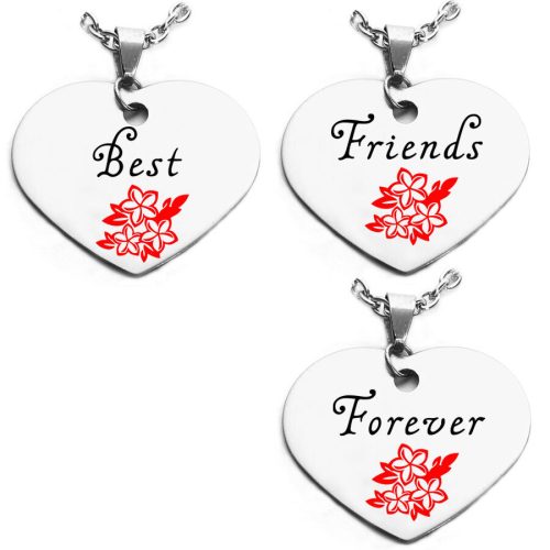 Best-Friends-virágos-hármas-dögcédula-medál-lánccal-vagy-kulcstartó