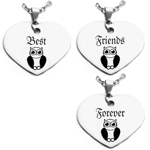Best-friends-forever-baglyos-hármas-medál-lánccal-vagy-kulcstartó