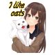 Puzzle-anime-lány-cicával