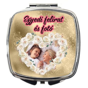 egyedi-fényképes-sminktükör-rózsás-szív-mintás