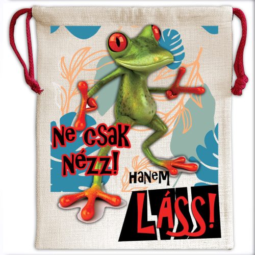 Vászonzsák-táska-Ne-csak-nézz-hanem-láss-mintával 