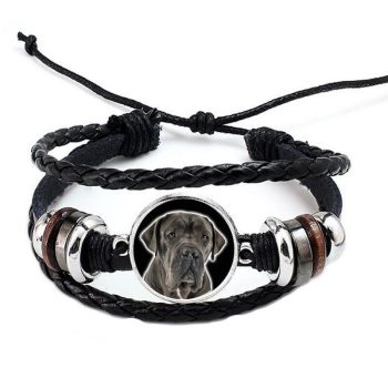 fonott-pu-bőr-uniszex-állítható-cane-corsos-karkötő