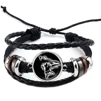 Fonott, pu bőr uniszex állítható Dragonball karkötő