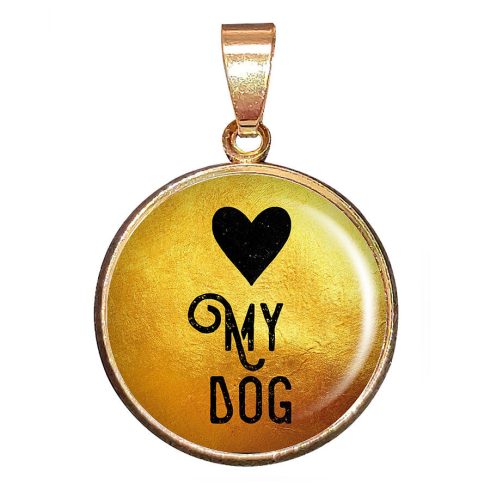 Love my dog-medál-lánccal-vagy-választható-karkötőre-fülbevalóra-kulcstartóra-medál-lánccal-vag