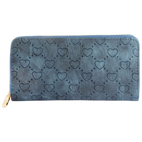 Maria-King-design-bőr-szívmintás-elegáns-pénztárca
