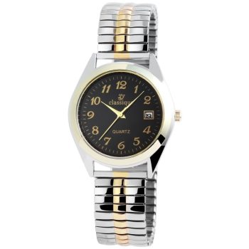 classix-férfi-óra-elegáns-fekete-ezüst