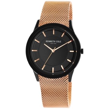 Kenneth Cole cseppálló-elegáns-férfi-karóra-rose-gold-nemesacél -émszíjjal-dobozban