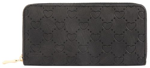 Maria-King-designbőr-szívecskés-pénztárca-black