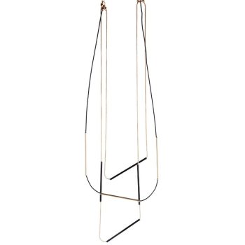 Arany-fekete női fém kígyólánc, 90 cm
